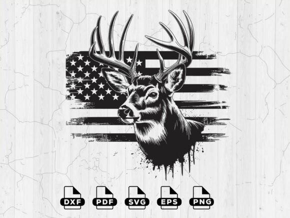 Download Hunting Flag SVG, Deer American Flag - Deer Collection