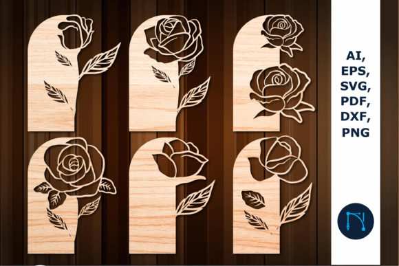 Download Laser Cut Rose Card Decor SVG Bundle - Card decor Collection