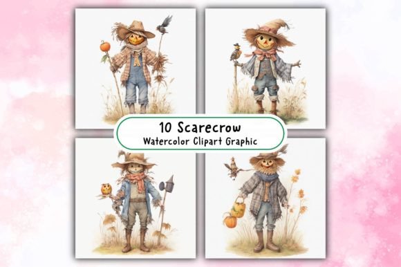 Download Scarecrow Watercolor Clipart - Scarecrow watercolor Collection