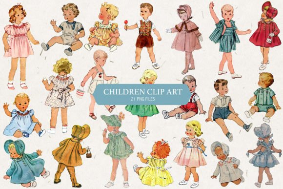 Download Vintage Children Clip Art - Premium Resources