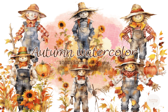 Download Scarecrow Watercolor Sublimation - Scarecrow watercolor Collection
