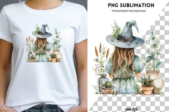 Download Gardening Witch PNG, Digital Prints - Digital prints Collection