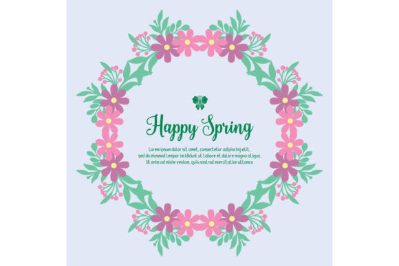 Download Cute Happy Spring Invitation Card Decor - Card decor Collection