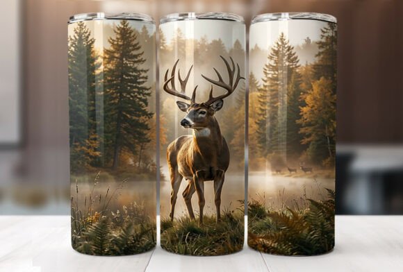Download Majestic Deer Forest 20 Oz Tumbler Wrap - Deer Collection